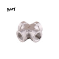 EMT certificated stainless steel fittings hydraulic four-way connections